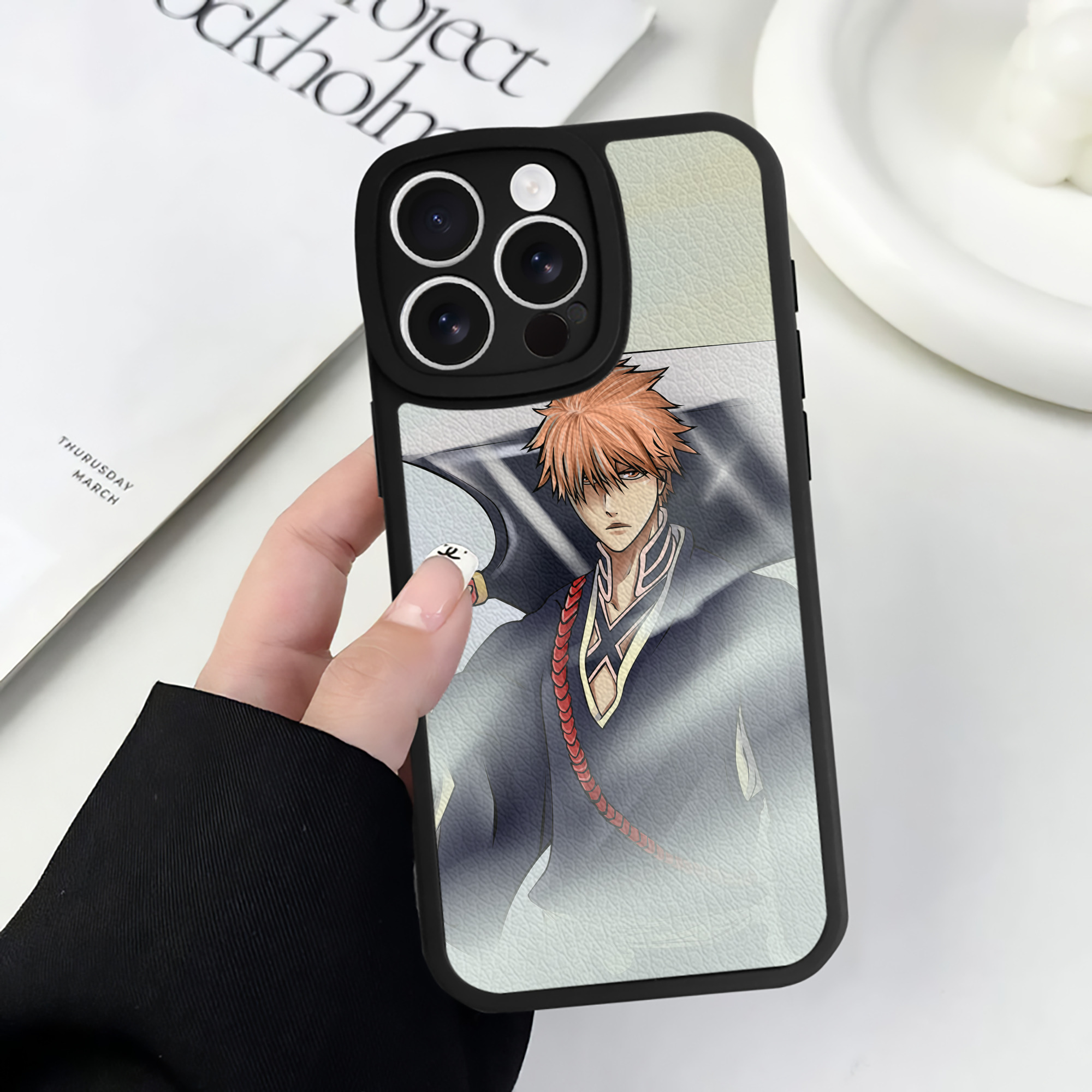 （画像用） ブリーチ BLEACH 【iPhone 16シリーズ対応】シリコンスマホケース（レザー調） 材質：シリコン